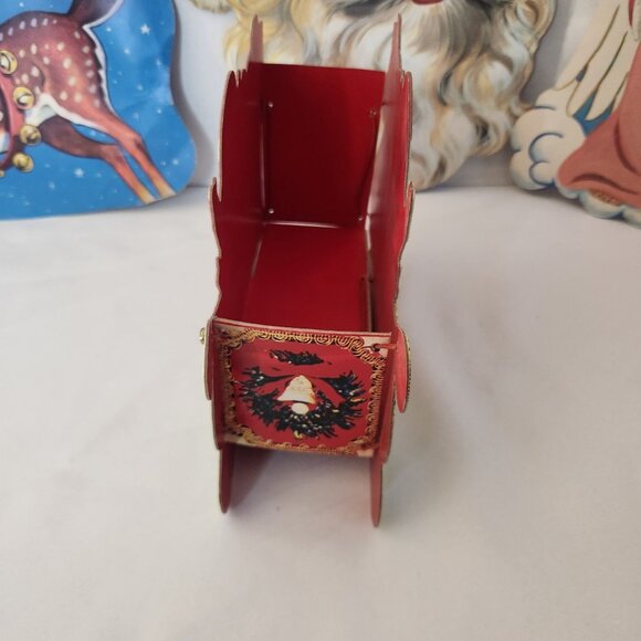 Vintage Christmas Die-Cut Decorations & Red Sled Centerpiece - Picture 5 of 15